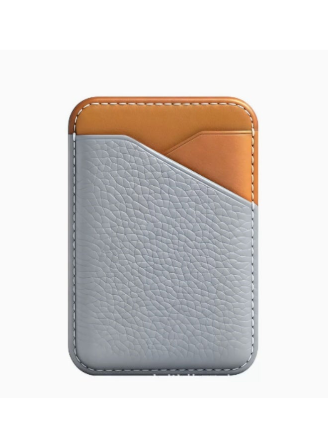 Interstella Ultra Slim Magnetic Leather Card Holder, MagSafe Compatible Single Card Phone Wallet, Minimalist PU Leather Card Case for Men & Women - Image 1